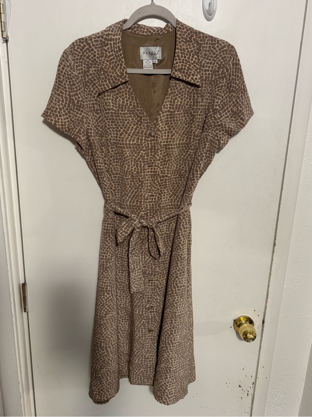 Vintage silk button up dress.